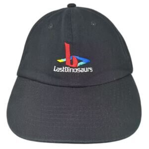 Apollo Last Dinosaurs Baseball Cap Black One Size Slideback Embroidered Hat
